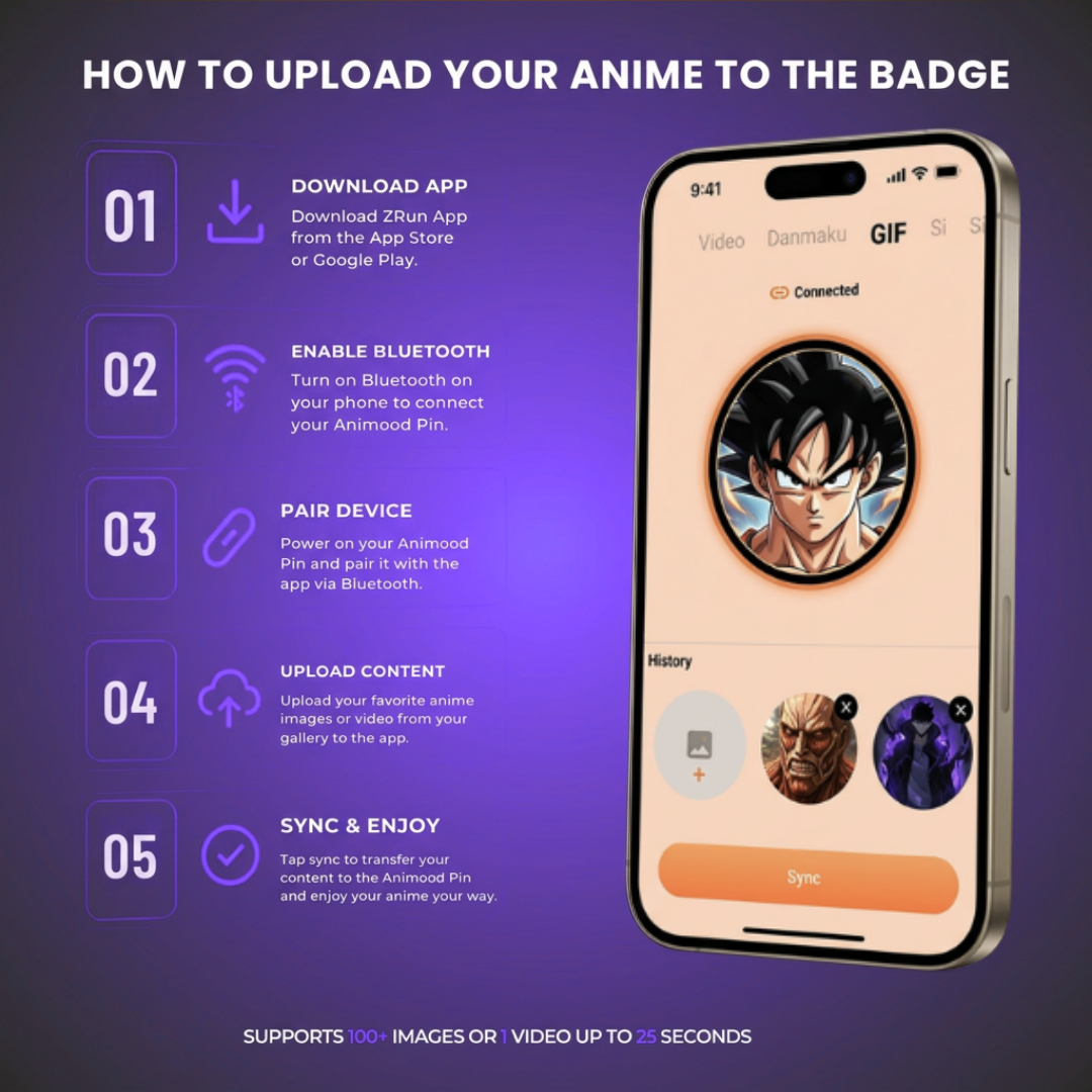 Animood™ The pin that plays your Anime